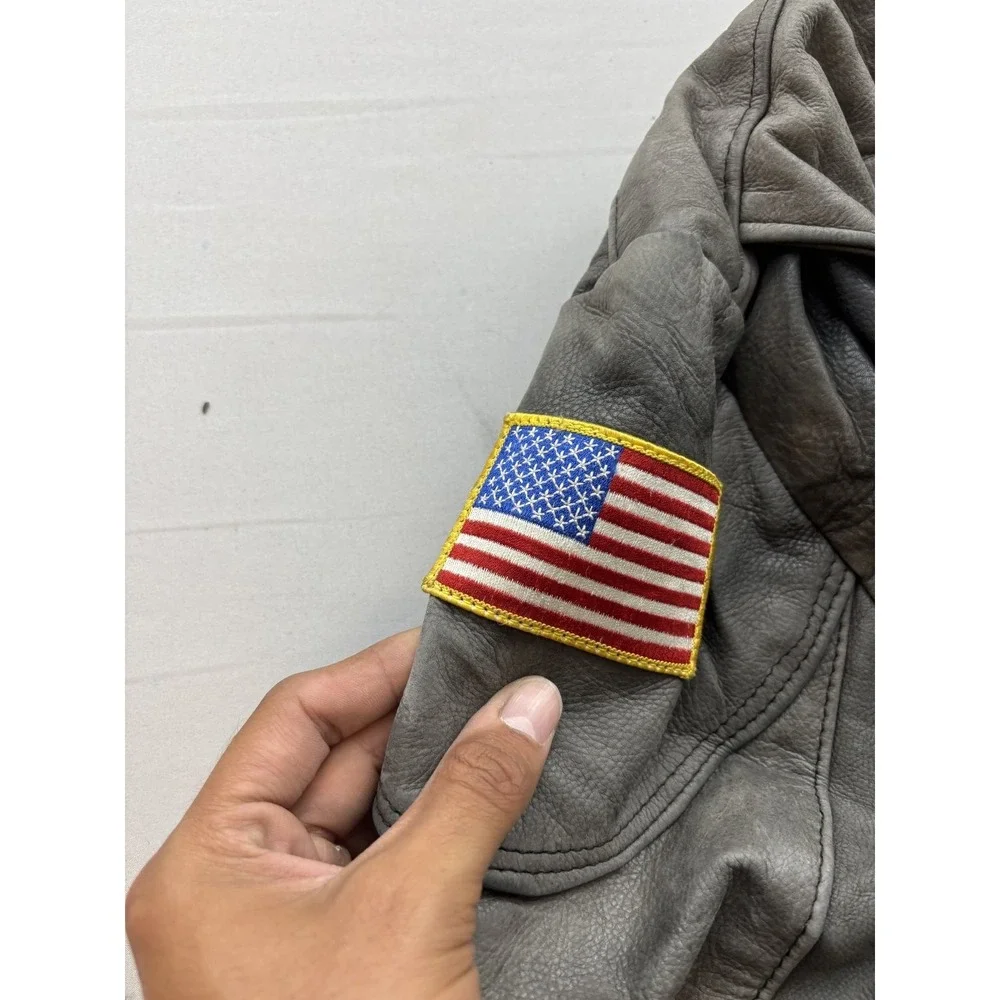 Distressed Black Leather Motorcycle Jacket Men's Laced Sides Patches Biker Coat